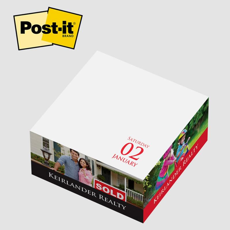 Post-it&reg; Custom Printed Notes Calendar Cubes - 1 spot color