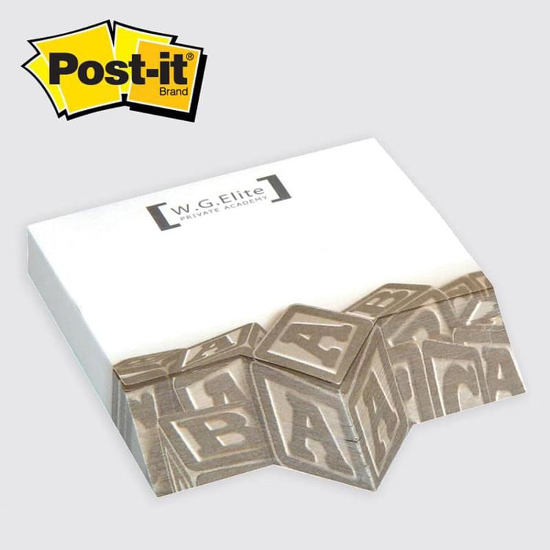 Post-it&reg; Custom Printed Angle Note Pads 4" x 3-3/4" &mdash; Diamond