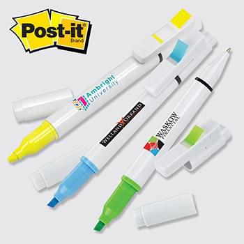 Post-it&reg; Custom Printed Flag+ Pen and Highlighter Combo WIPHFC4 &mdash; QUICK SHIP