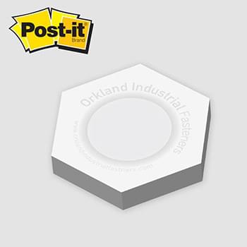 Post-it&reg; Custom Printed Notes Cubes &mdash; Hexagon Slim Cube